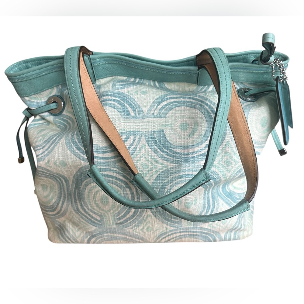Coach Audrey Op Art Swirl Tote Bag - Picture 5 of 9